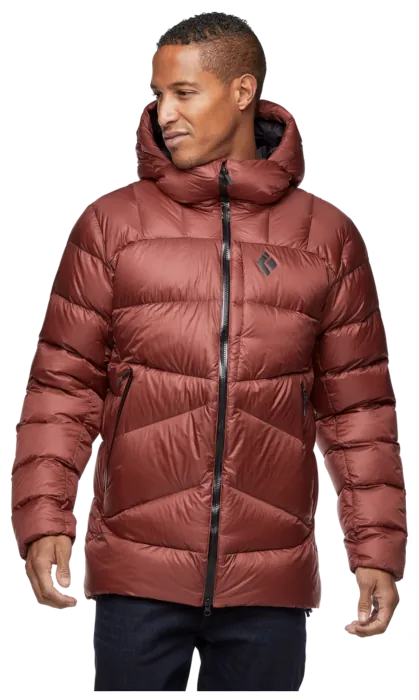 Мужской зимний пуховик парка Black Diamond M Vision Down Parka, Dark Crimson, M
