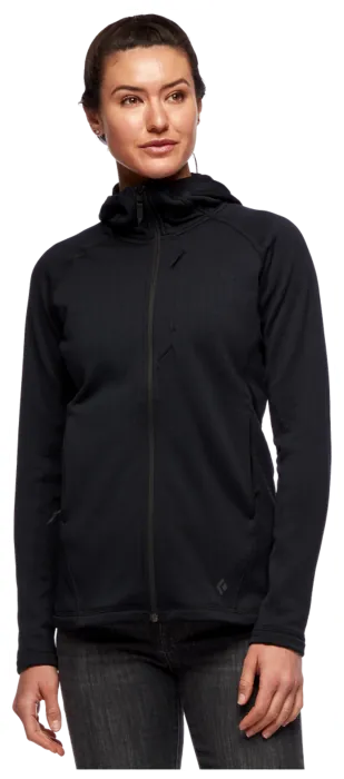 Жіноча флісова кофта з рукавом реглан Black Diamond Factor Hoody, Black