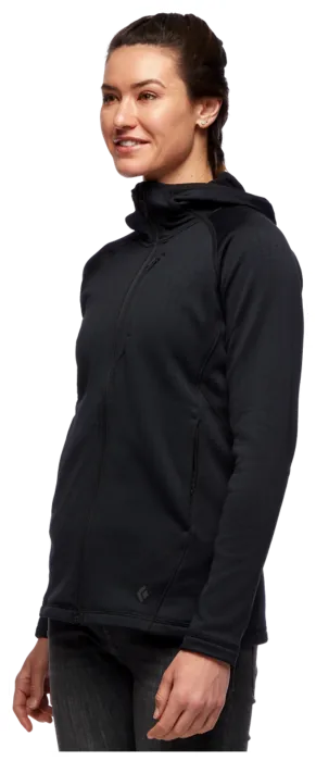 Жіноча флісова кофта з рукавом реглан Black Diamond Factor Hoody, Black