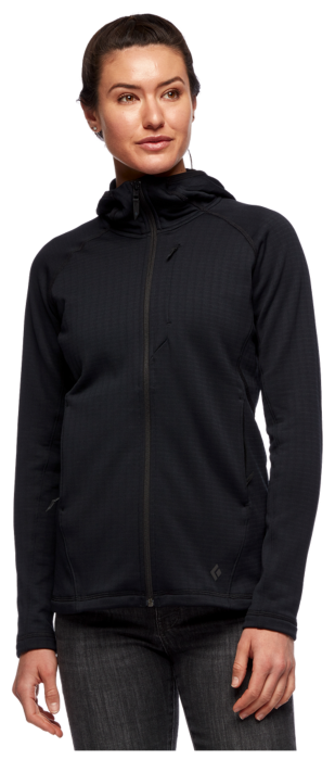 Жіноча флісова кофта з рукавом реглан Black Diamond Factor Hoody, Black