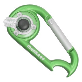 Munkees 1089 брелок-фонарик Carabiner LED with Bottle Opener NEW grass green