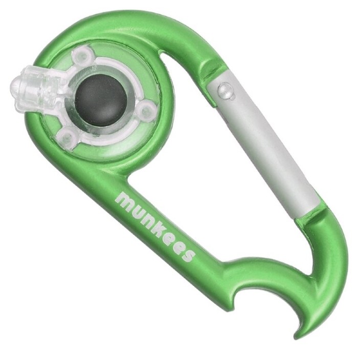 Munkees 1089 брелок-фонарик Carabiner LED with Bottle Opener NEW grass green, укр, укр