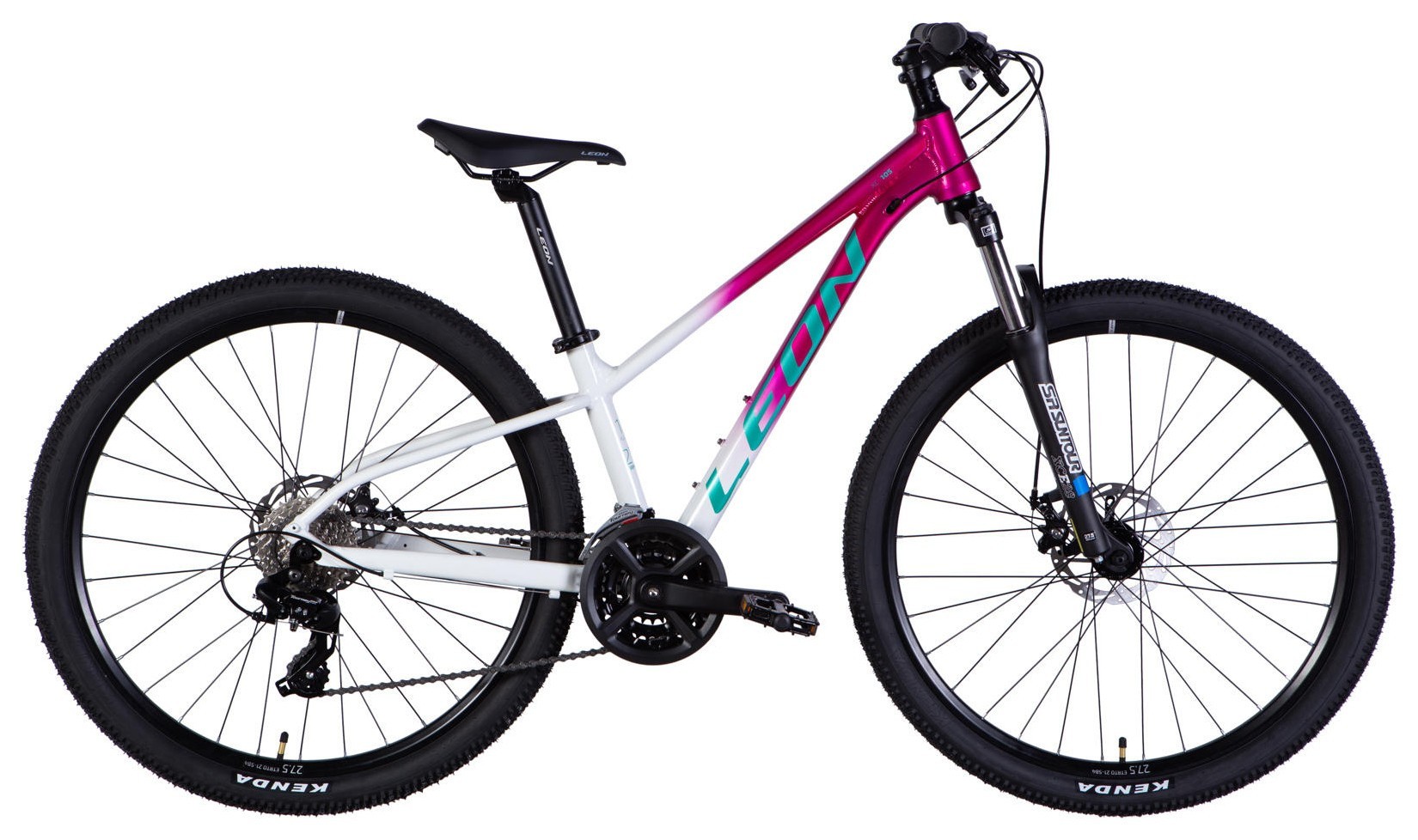 Велосипед AL 27,5" Leon XC 105 DD CS рама-13" рожевий з білим 2025