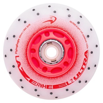 Сяючі колеса для роликів Flying Eagle Lazerwheelz Ultra+Sparks 88A 4 шт червоні