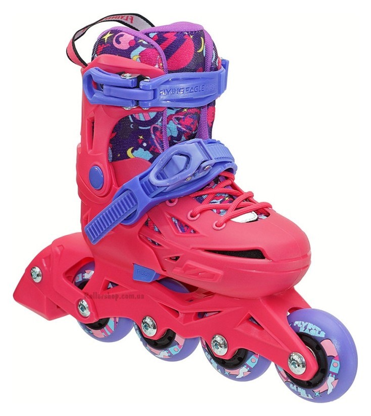 Дитячі розсувні ролики Flying Eagle Nacht рожеві
