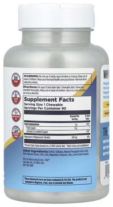 Magnesium Chewables 60mg - 90 chewables