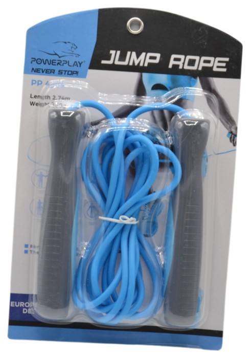 Скакалка PowerPlay 4204 Classic Jump Rope Синя (2,7m.)