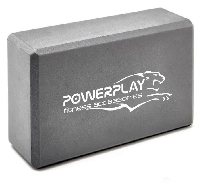 Блоки для йоги 2шт. PowerPlay 4006 Yoga Brick EVA Серые (пара)