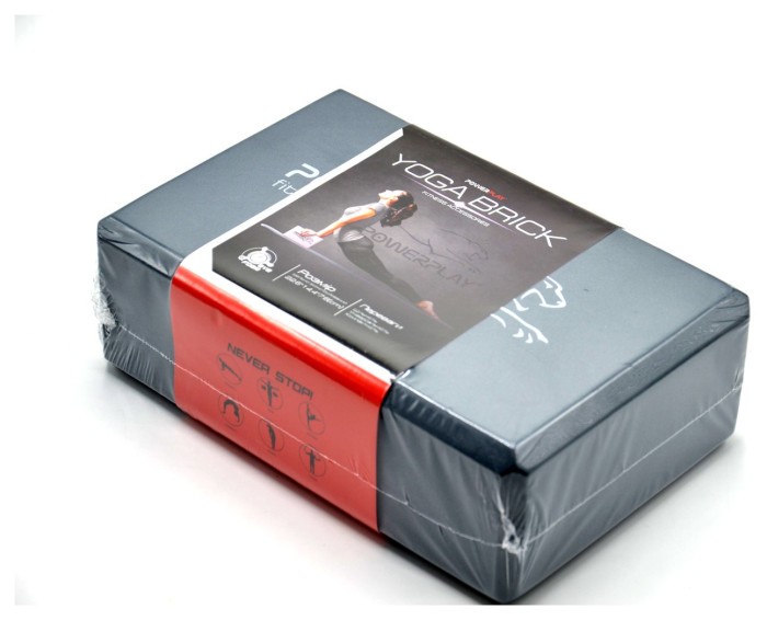Блоки для йоги 2шт. PowerPlay 4006 Yoga Brick EVA Серые (пара)