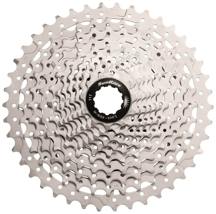 Кассета 11-k 11-51T SUN RACE MS8 MTB, алюминиевый паук, Metallic Silver