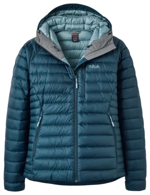 Жіночий легкий пуховик Rab Microlight Alpine Jacket Wmns, Tempest Blue