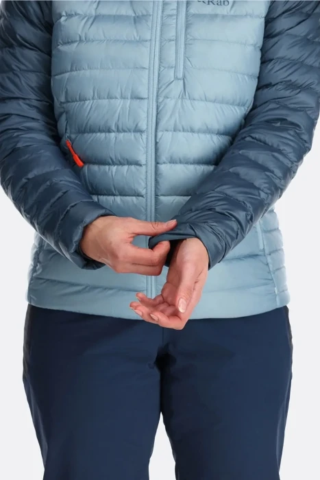 Жіночий легкий пуховик Rab Microlight Alpine Jacket Wmns, Tempest Blue