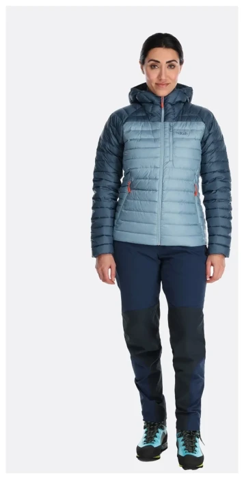 Жіночий легкий пуховик Rab Microlight Alpine Jacket Wmns, Tempest Blue