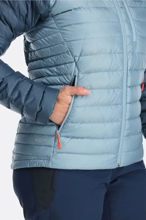 Жіночий легкий пуховик Rab Microlight Alpine Jacket Wmns, Tempest Blue