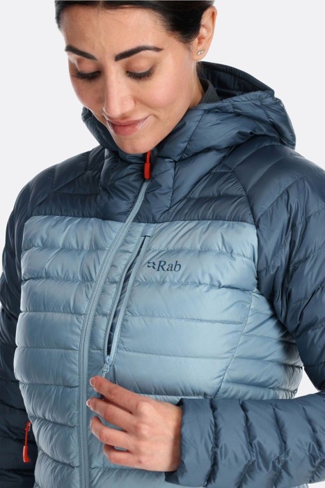 Жіночий легкий пуховик Rab Microlight Alpine Jacket Wmns, Tempest Blue