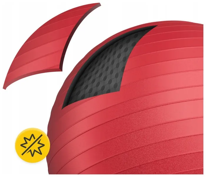 Мяч для фитнеса (фитбол) 4FIZJO 55 см Anti-Burst Red (P-5907222931509)