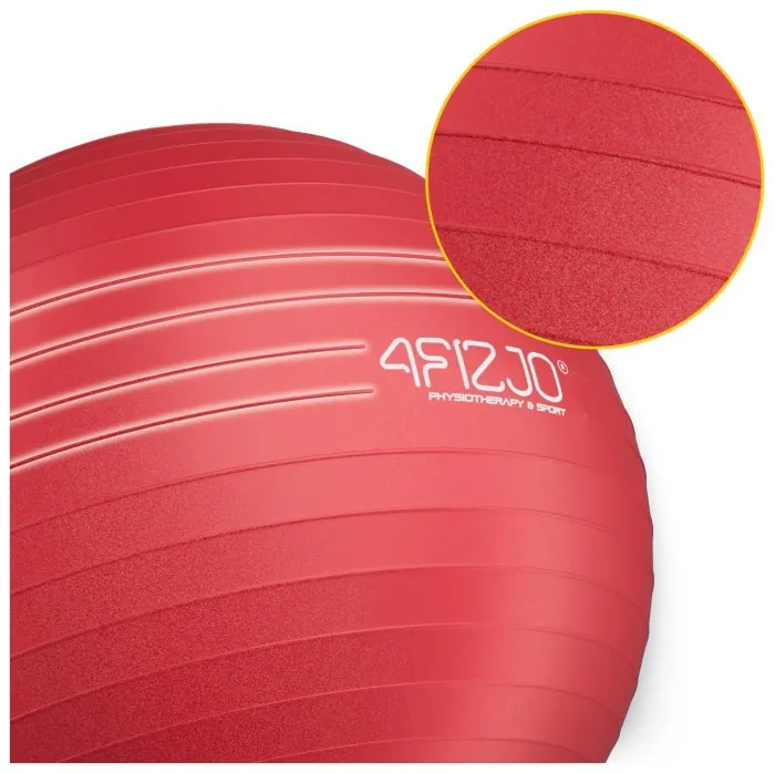Мяч для фитнеса (фитбол) 4FIZJO 55 см Anti-Burst Red (P-5907222931509)