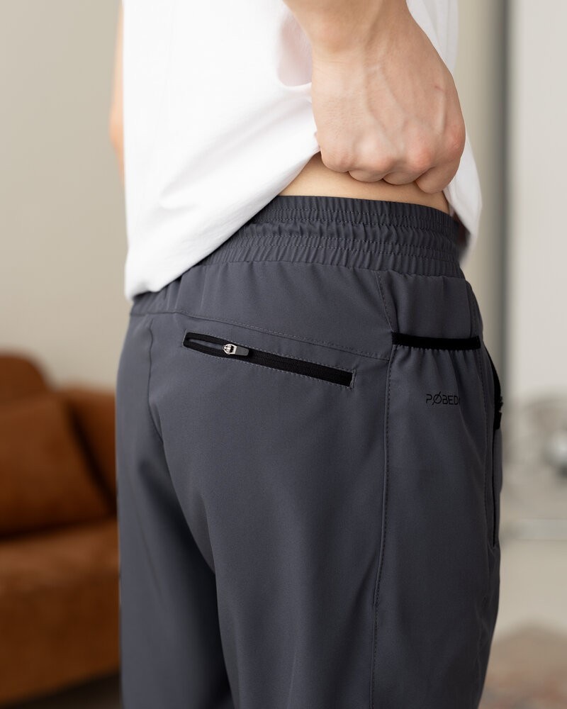 Темно-сірі чоловічі шорти прямого крою Pobedov Vil'nyy