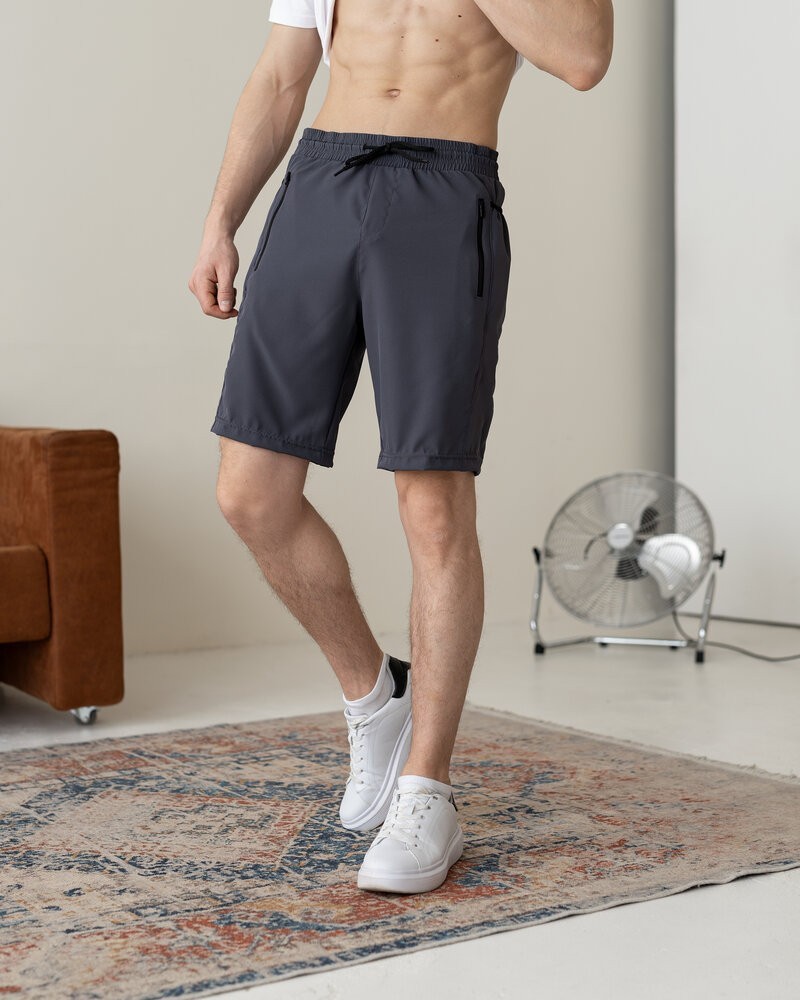 Темно-сірі чоловічі шорти прямого крою Pobedov Vil'nyy