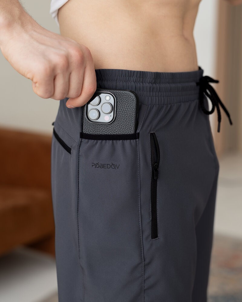 Темно-сірі чоловічі шорти прямого крою Pobedov Vil'nyy