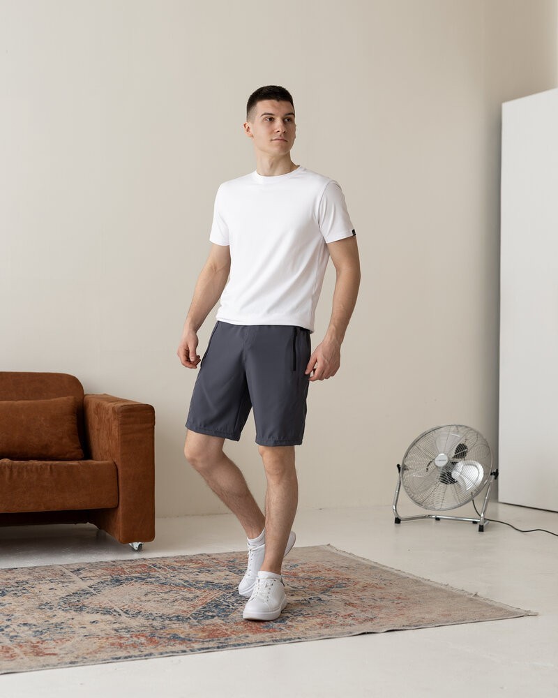 Темно-сірі чоловічі шорти прямого крою Pobedov Vil'nyy