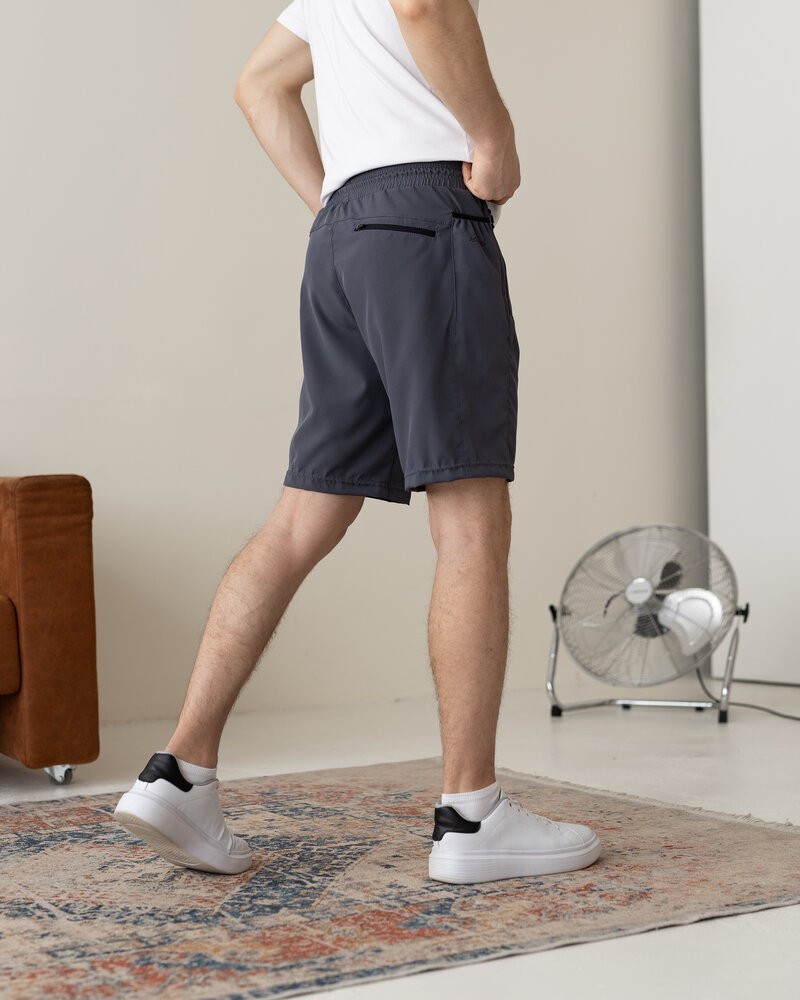 Темно-сірі чоловічі шорти прямого крою Pobedov Vil'nyy