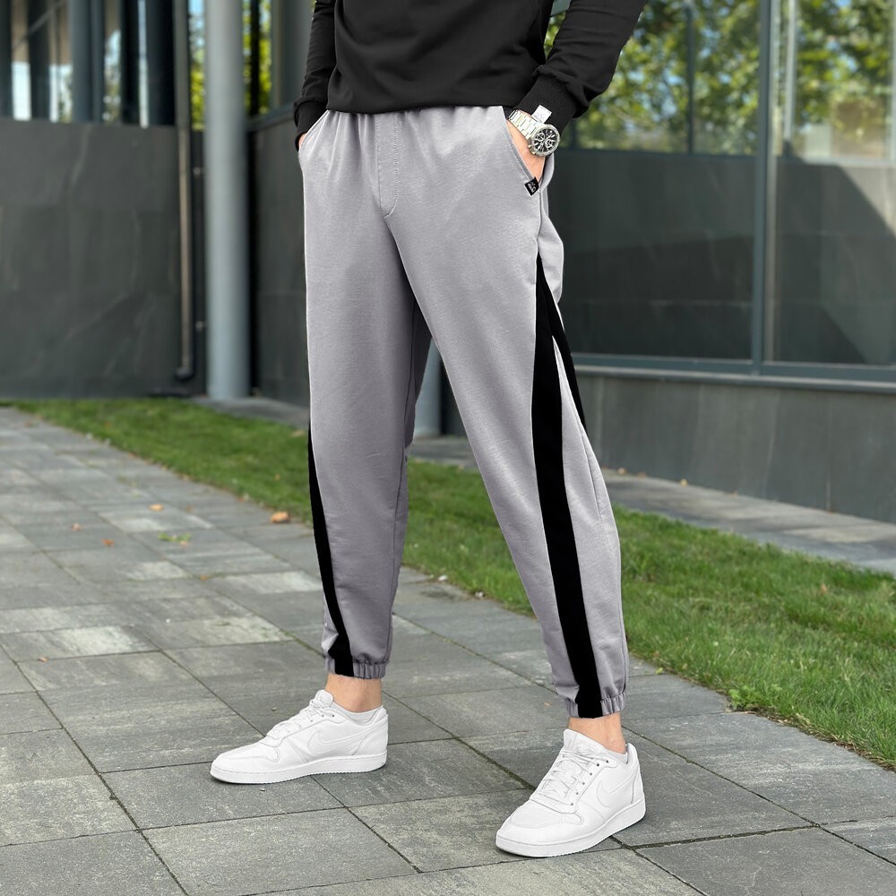 Чоловічі сталеві джогери з чорними вставками Pobedov Shade, укр, укр