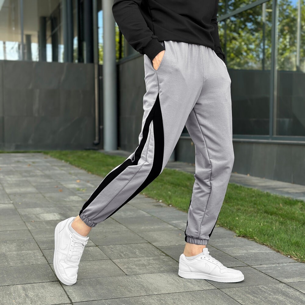 Чоловічі сталеві джогери з чорними вставками Pobedov Shade, укр, укр