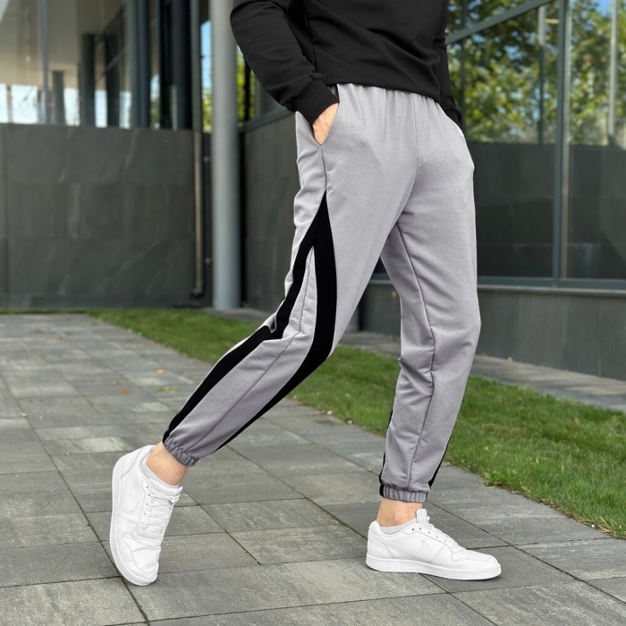 Чоловічі сталеві джогери з чорними вставками Pobedov Shade, укр, укр