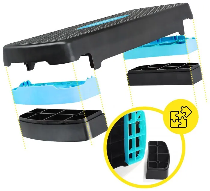 Степ-платформа 2-ступінчаста Cornix 68 х 28 х 10-15 см XR-0191 Black/Blue