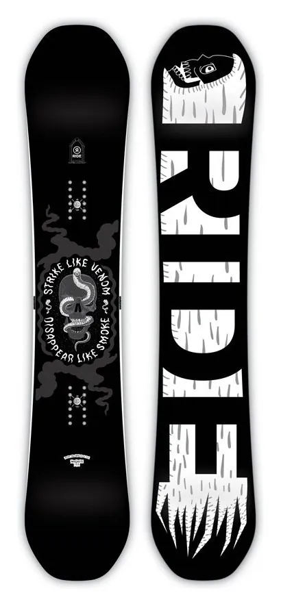 Сноуборд Ride MACHETE 155 Black/White(12C0008) (155 см black)