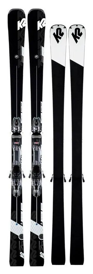 Лижі універсальні K2 Super Charger з кріпленнями Marker MXCELL 12 TCX (175 см black, white)