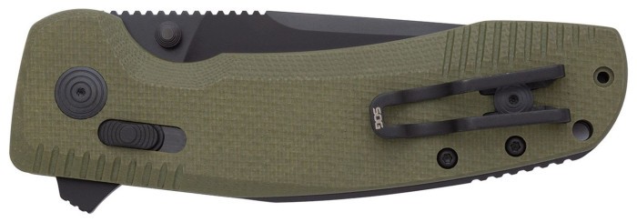 Раскладной нож SOG TAC XR, OD Green/Straight Edge