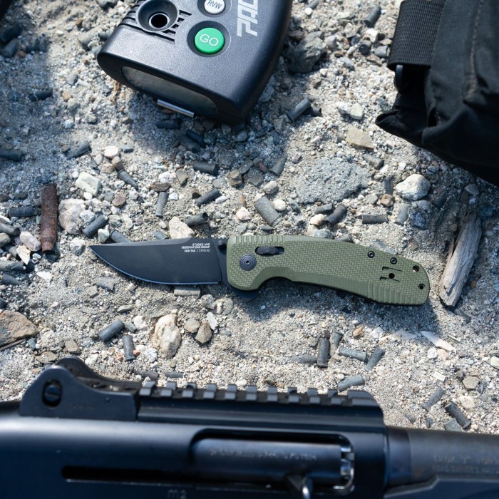 Раскладной нож SOG TAC XR, OD Green/Straight Edge