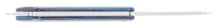 Ніж складаний кишеньковий SRM 6435, (4.1 см) Damascus / Titanium блакитний
