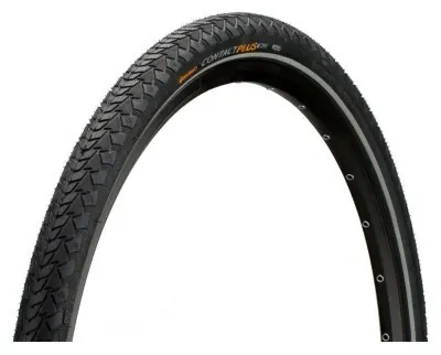 Покришка Continental CONTACT Plus, 28", 700 x 32C, 28 x 1 1/4 x 1 3/4, 32-622, Чорна, не складна, світловідбиваюча, SafetyPlus Breaker, 750гр.