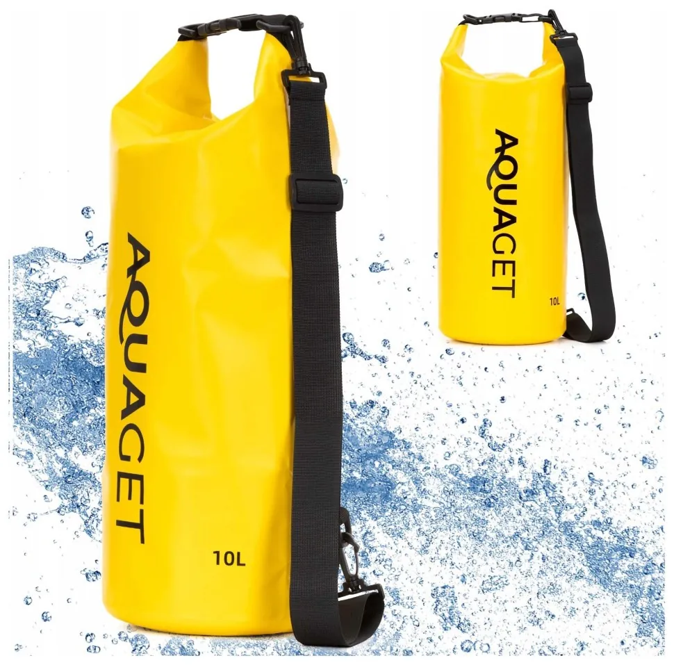 Гермомішок Aquaget 10 л водозахисний AQ0022 Yellow (LFAQ0022)