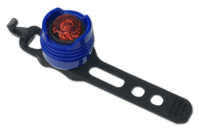 Фонарь SKS задний 1 диод алюминиевый, синий (без батареек)