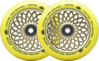 Колеса для трюкового самоката Root Lotus Pro 110mm (пара) - Radiant Yellow