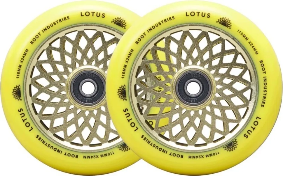 Колеса для трюкового самокату Root Lotus Pro 110mm (пара) - Radiant Yellow (FRD.039447)