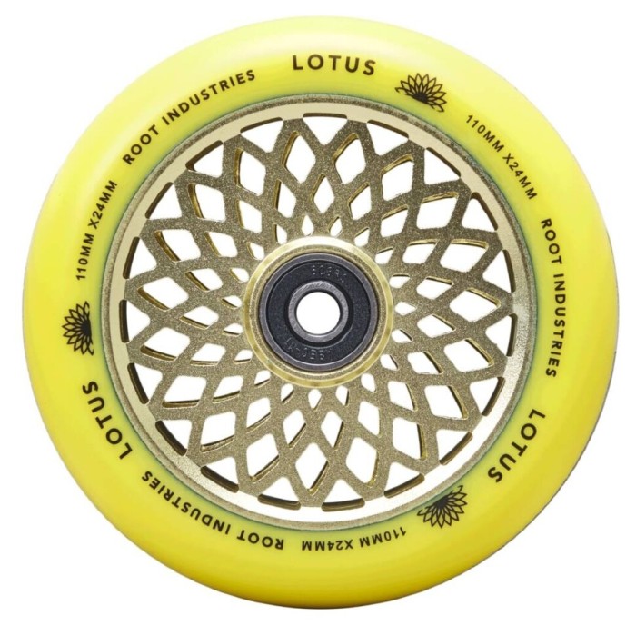 Колеса для трюкового самоката Root Lotus Pro 110mm (пара) - Radiant Yellow