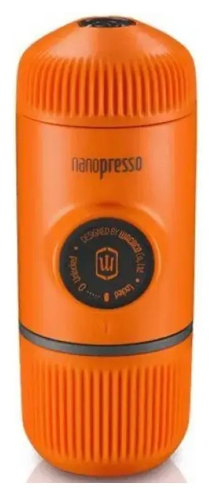 Портативна еспресо-кавоварка Wacaco Nanopresso помаранчева, механічна, для меленої кави (FNR_WNANOORNG)