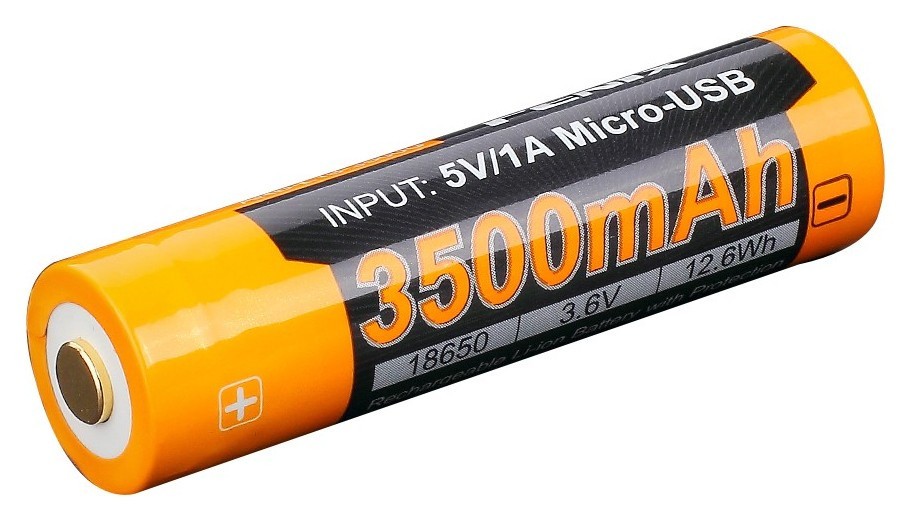Акумулятор 18650 Fenix (3500 mAh) micro usb зарядка