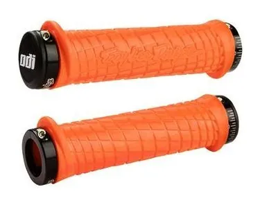 Гріпси ODI Troy Lee Designs Signature  MTB Lock-On Bonus Pack Orange w/ Black Clamps (помаранчеві з чорними замками)
