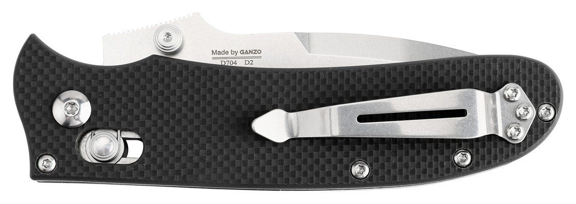 Ніж складаний Ganzo D704-BK чорний (D2 сталь)
