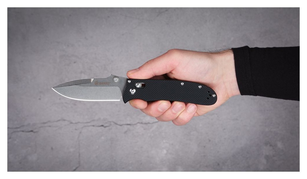 Ніж складаний Ganzo D704-BK чорний (D2 сталь), укр, укр