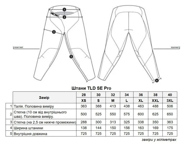 Мото штани TLD SE PRO PANT; SOLO [BLACK] XXL