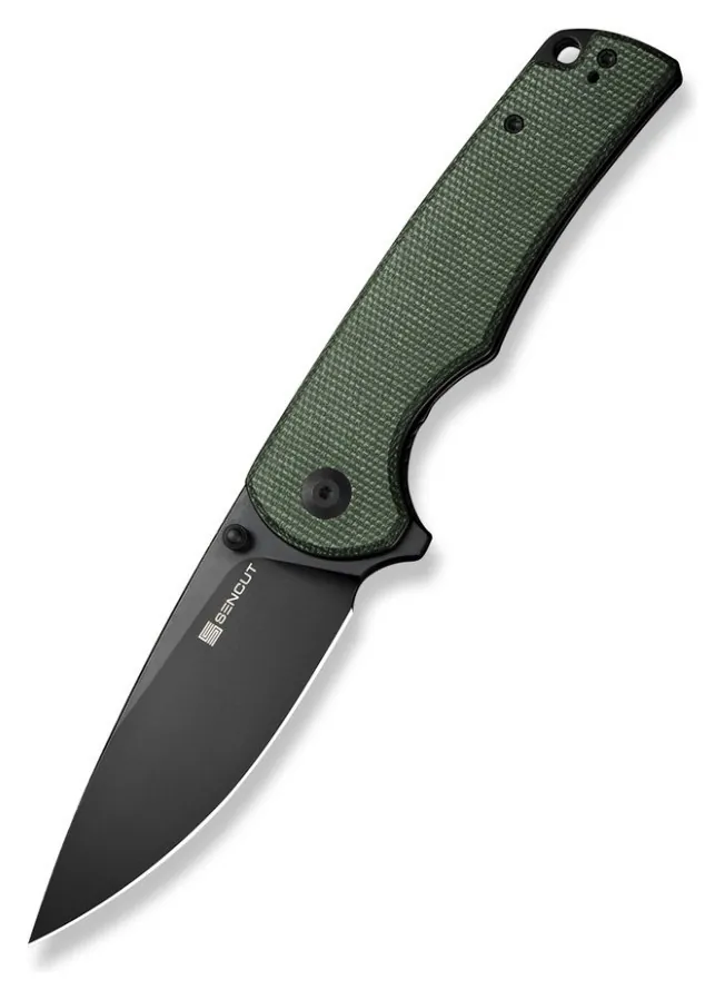Ніж складаний туристичний Sencut Praktisk, (9.1 см) 9Cr18MoV / Micarta темно-зелений (FNR_S24019-3)