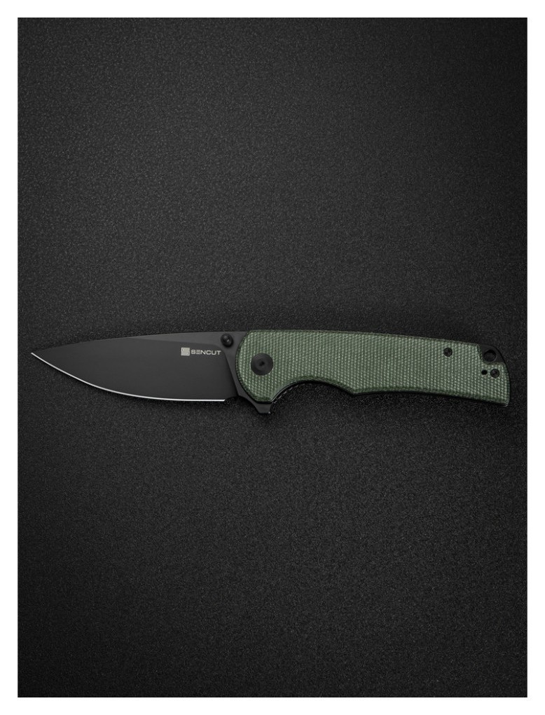 Ніж складаний туристичний Sencut Praktisk, (9.1 см) 9Cr18MoV / Micarta темно-зелений, укр, укр