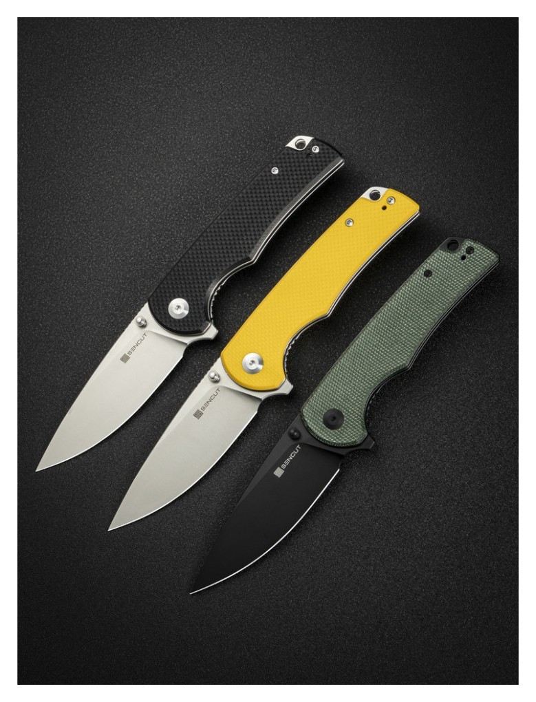 Ніж складаний туристичний Sencut Praktisk, (9.1 см) 9Cr18MoV / Micarta темно-зелений, укр, укр